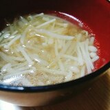 えのき茸ともやしの中華スープ